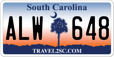 SC license plate ALW648