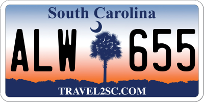 SC license plate ALW655