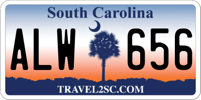 SC license plate ALW656