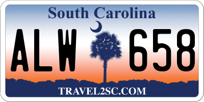 SC license plate ALW658