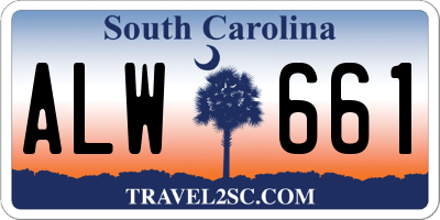 SC license plate ALW661