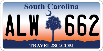 SC license plate ALW662