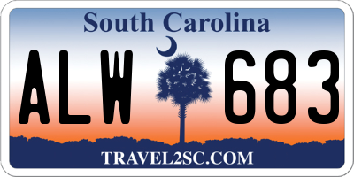 SC license plate ALW683
