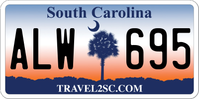 SC license plate ALW695