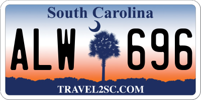SC license plate ALW696