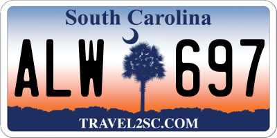 SC license plate ALW697