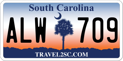SC license plate ALW709