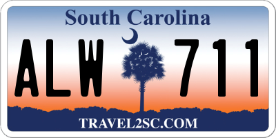 SC license plate ALW711
