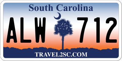SC license plate ALW712