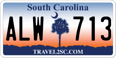 SC license plate ALW713