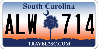 SC license plate ALW714