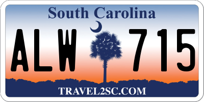 SC license plate ALW715