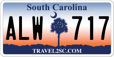 SC license plate ALW717