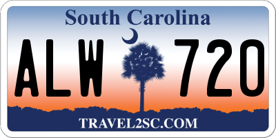 SC license plate ALW720