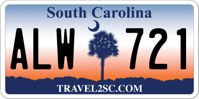 SC license plate ALW721