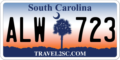 SC license plate ALW723