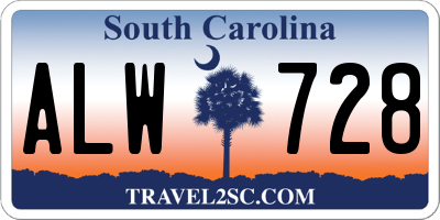 SC license plate ALW728