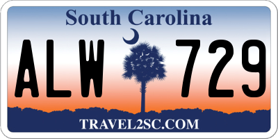 SC license plate ALW729