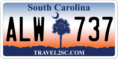 SC license plate ALW737