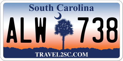 SC license plate ALW738
