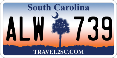 SC license plate ALW739