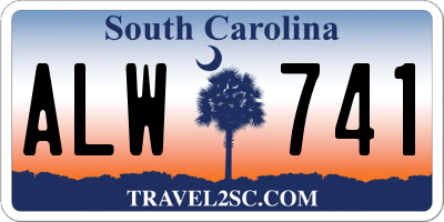 SC license plate ALW741