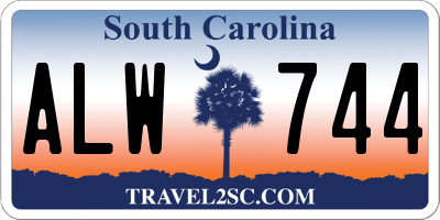 SC license plate ALW744