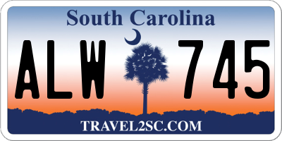 SC license plate ALW745