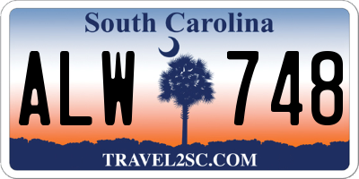 SC license plate ALW748
