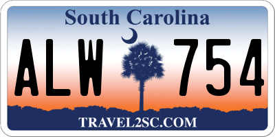 SC license plate ALW754