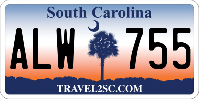 SC license plate ALW755