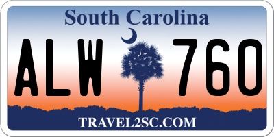 SC license plate ALW760