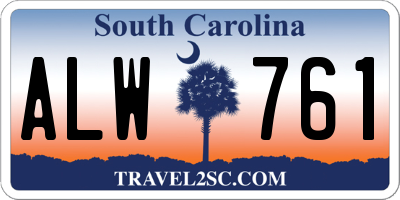 SC license plate ALW761
