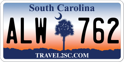 SC license plate ALW762