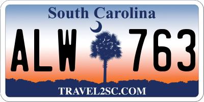 SC license plate ALW763