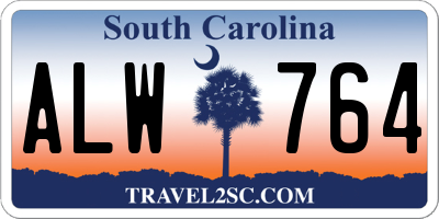 SC license plate ALW764