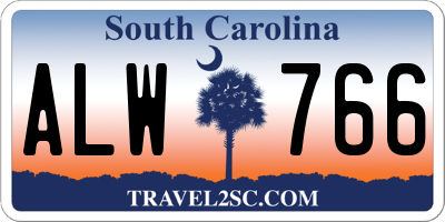 SC license plate ALW766