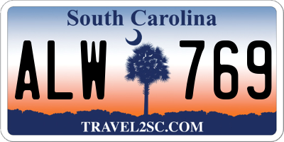 SC license plate ALW769