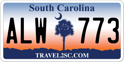 SC license plate ALW773