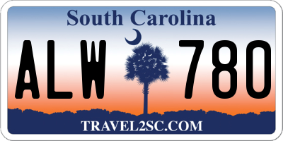 SC license plate ALW780