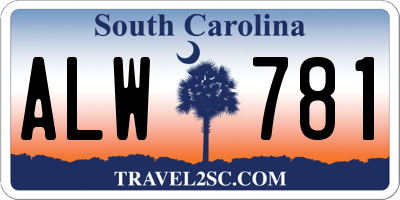 SC license plate ALW781