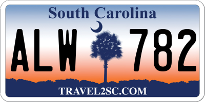 SC license plate ALW782
