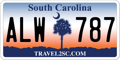 SC license plate ALW787