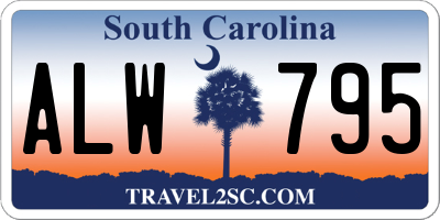 SC license plate ALW795
