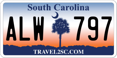 SC license plate ALW797