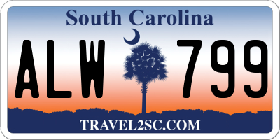 SC license plate ALW799