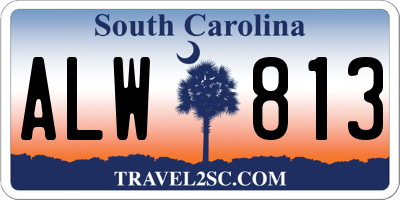 SC license plate ALW813