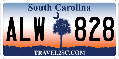 SC license plate ALW828