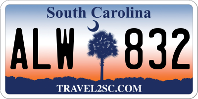 SC license plate ALW832