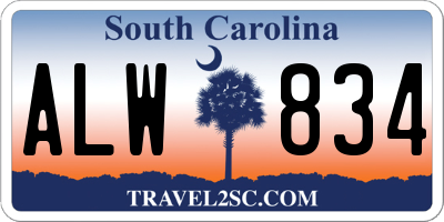 SC license plate ALW834